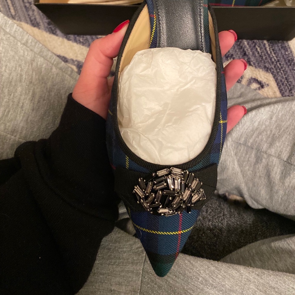 J Crew Plaid Kitten Heel